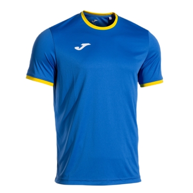 Joma Sport T-shirt Combi Premium (100% Polyester, breathable) royal blue/yellow men's