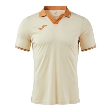 Joma Tennis Polo Galaxy (100% recycled Polyester, lightweight, breathable) beige/brown men's