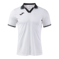 Joma Tennis Polo Galaxy (100% recycled Polyester, lightweight, breathable) white/black men's