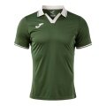 Joma Tennis Polo Galaxy (100% recycled Polyester, lightweight, breathable) dark green/beige men's