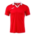 Joma Tennis Polo Galaxy (100% recycled polyester, lightweight, breathable) red/white men's