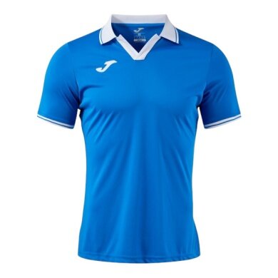 Joma Tennis Polo Galaxy (100% recycled Polyester, lightweight, breathable) royal blue/white men's