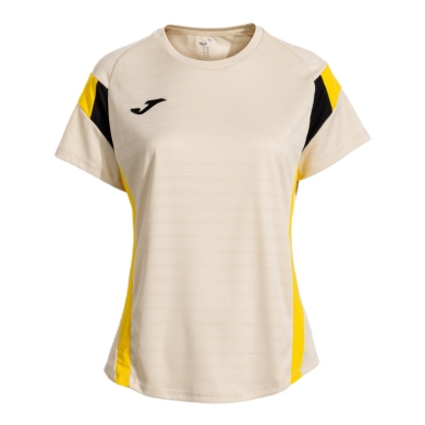 Joma Tennis Shirt Short Sleeve Montreal 2025 beige/yellow Ladies