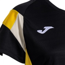 Joma Tennis Shirt Short Sleeve Montreal 2025 black/yellow ladies