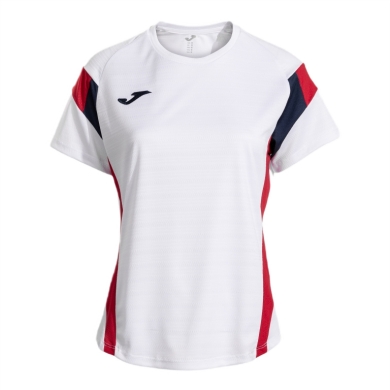 Joma Tennis Shirt Short Sleeve Montreal 2025 white/red ladies