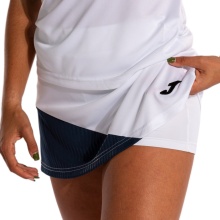 Joma Tennis Skirt Montreal (with inner shorts, optimal freedom of movement) white/navy blue ladies