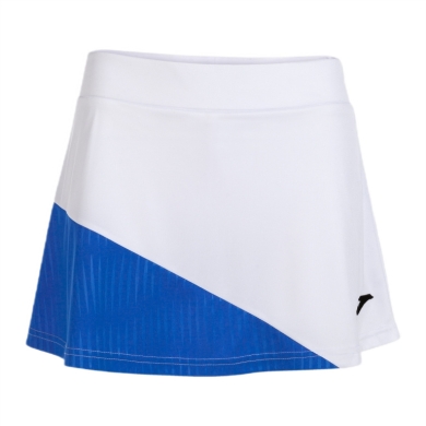 Joma Tennis Skirt Montreal (with inner shorts, optimal freedom of movement) white/royal blue ladies