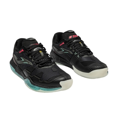 Joma Tennis Shoes Point 2601 Clay/Sand Court Black/Teal Men's