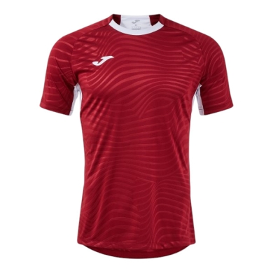 Joma Training T-shirt Kick Pro (elastic material, lightweight, breathable) burgundy/white men's