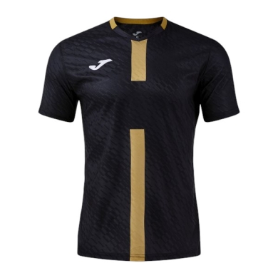 Joma Proteam III Training T-Shirt (V-neck, lightweight, breathable) black/gold men's