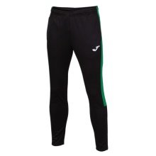 Joma Eco Championship Training Trousers (optimal freedom of movement, elastic waistband with drawstring) long black/green men's