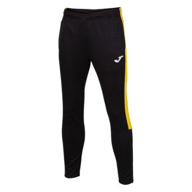 Joma Eco Championship Training Trousers (optimal freedom of movement, elastic waistband with drawstring) long black/yellow men's