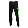 Joma Eco Championship Training Trousers (optimal freedom of movement, elastic waistband with drawstring) long black/neon green men's