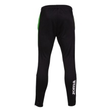 Joma Eco Championship Training Trousers (optimal freedom of movement, elastic waistband with drawstring) long black/neon green men's