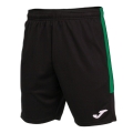 Joma Eco Championship Bermuda Training Trousers (optimal freedom of movement, elastic waistband with drawstring) short black/green men's