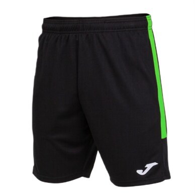 Joma Eco Championship Bermuda Training Trousers (optimal freedom of movement, elastic waistband with drawstring) short black/neon green men's