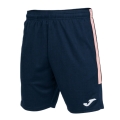 Joma Eco Championship Bermuda Training Trousers (optimal freedom of movement, elastic waistband with drawstring) short navy blue/pink men's
