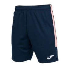 Joma Eco Championship Bermuda Training Trousers (optimal freedom of movement, elastic waistband with drawstring) short navy blue/pink men's