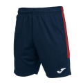 Joma Eco Championship Bermuda Training Trousers (optimal freedom of movement, elastic waistband with drawstring) short navy/red men's