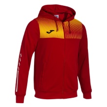 Joma Eco Supernova Full Zip Training Jacket with Hood (recycled polyester, soft material) red/yellow men's