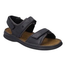 Josef Seibel Rafe Sandal (Leather) black/brazil Men's