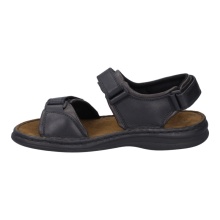Josef Seibel Rafe Sandal (Leather) black/brazil Men's