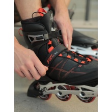 K2 Inline Skates F.I.T. 80 Alu (Wheels: 80mm/82A, Bearings: ABEC 5) black/orange men's