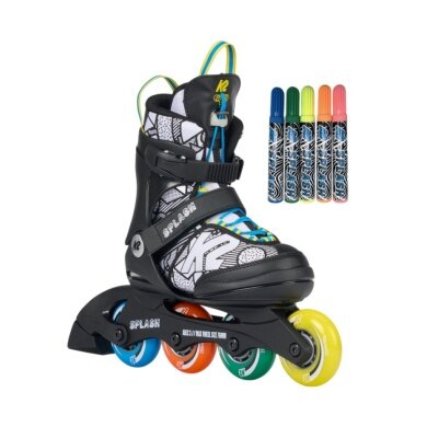 K2 Inline Skates Splash Multi (Wheels: 70/72mm/80A, Bearings: ABEC: 3) grey/multi-coloured children