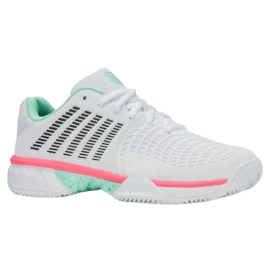 KSwiss Tennis Shoes Express Light 3 Clay/Sand Court White/Mint/Pink Ladies