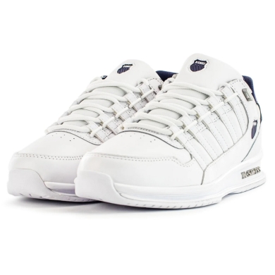 KSwiss Rinzler GT Sneakers (Leather, Comfortable Fit) White/Dark Blue Men's