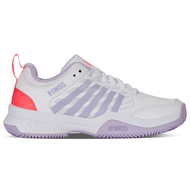KSwiss Court Express 2 Clay/Sand Tennis Shoes 2025 White/Orchid/Pink Ladies