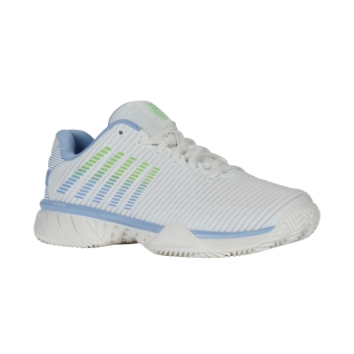 KSwiss Hypercourt Express 2 HB Tennis Shoes Clay/Sand Court 2025 White/Blue/Green Ladies