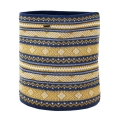 Kama multifunctional scarf (neck scarf) S35 - merino wool - blue/yellow - 1 piece