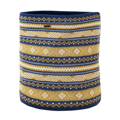 Kama multifunctional scarf (neck scarf) S35 - merino wool - blue/yellow - 1 piece