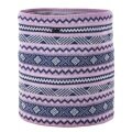 Kama multifunctional scarf (neck scarf) S35 - merino wool - pink/blue - 1 piece
