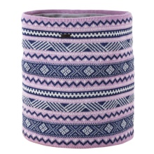 Kama multifunctional scarf (neck scarf) S35 - merino wool - pink/blue - 1 piece