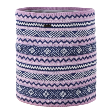 Kama multifunctional scarf (neck scarf) S35 - merino wool - pink/blue - 1 piece