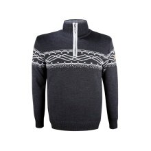 Kama Sweater Pullover 4060 Half Zip (Merino wool, warm) graphite grey men's