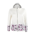 Kama Hooded Sweatshirt 5050 Full Zip (Merino Wool Blend, Windproof, Breathable) White Ladies