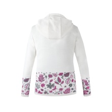 Kama Hooded Sweatshirt 5050 Full Zip (Merino Wool Blend, Windproof, Breathable) White Ladies