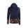 Kama Hooded Sweatshirt 5050 Full Zip (Merino Wool Blend, Windproof, Breathable) Navy Blue Ladies