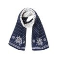 Kama Scarf (Merino Wool) S23 - navy blue/white 160cm x 25cm - 1 piece