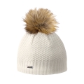 Kama knitted hat (pom-pom) A166 Merino - ladies white - 1 piece