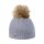 Kama knitted hat (pom-pom) A166 Merino - ladies grey - 1 piece