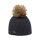 Kama knitted hat (pom-pom) A166 Merino - ladies black - 1 piece