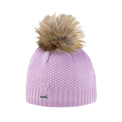 Kama knitted hat (pom-pom) A166 Merino - ladies pink - 1 piece