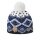 Kama knitted hat (pom-pom) A186 Kamakadze Merino - Ladies navy blue/blue/white - 1 piece