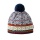 Kama knitted hat (pom-pom) AW76 Merino (windproof) - navy blue/white/red - 1 piece