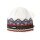 Kama knitted hat (pom-pom) A187 Merino - white/blue/red - 1 piece