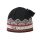 Kama knitted hat (pom-pom) A187 Merino - graphite grey/white/red - 1 piece